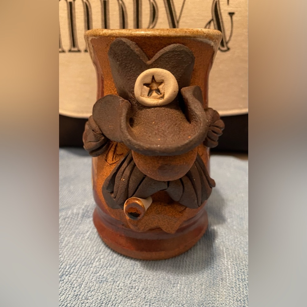 Vintage 80’s Mahon Made Stoneware Handcrafted “Ugly Face” Mug Artist Signed